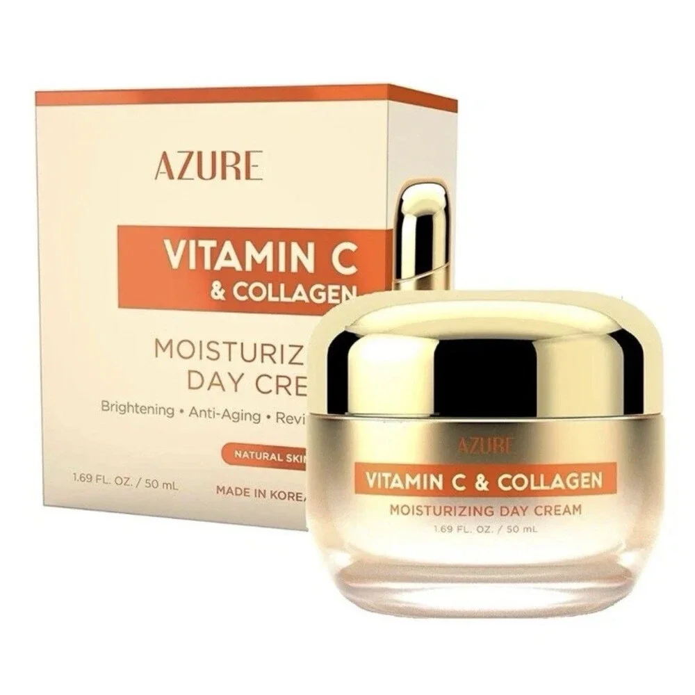 AZURE Vitamin C & Collagen MOISTURIZING DAY CREAM 50ML Korea Anti-Age New Sealed